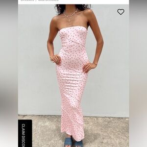 currently sold out of Princess Polly’s website!! pink oscar midi dress